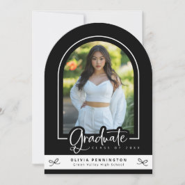 Anúncio de Graduação de Foto Branca Moderna