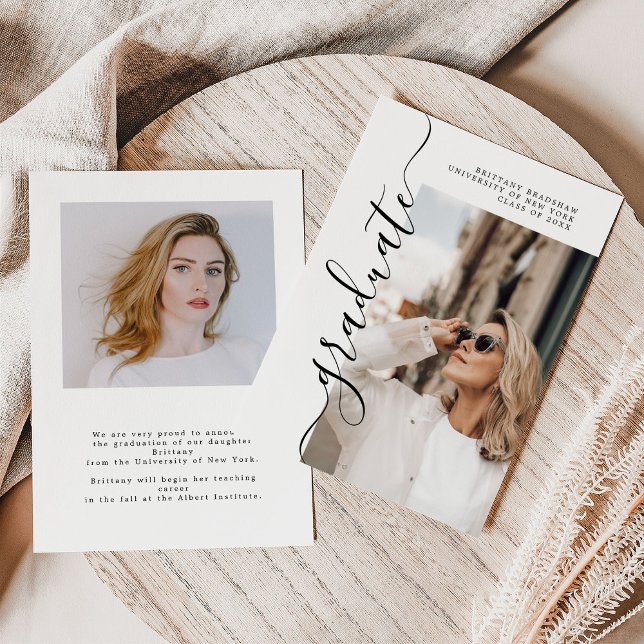 Anúncio de Graduação de Foto com Nome de Formando  (Criador carregado)