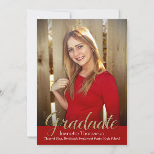 Anúncio de Graduação de Foto com Sobreposição de L