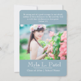 Anúncio de Graduação de Foto da Escritura Cristã/