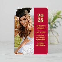Anúncio de Graduação de Foto da Tendy Modern Foil