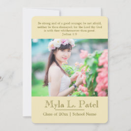 Anúncio de Graduação de Foto de Escritura Cristã B