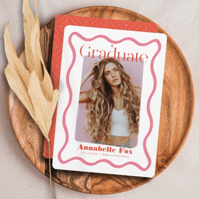 Anúncio de Graduação de Foto de Quadro de Onda Ros (Criador carregado)