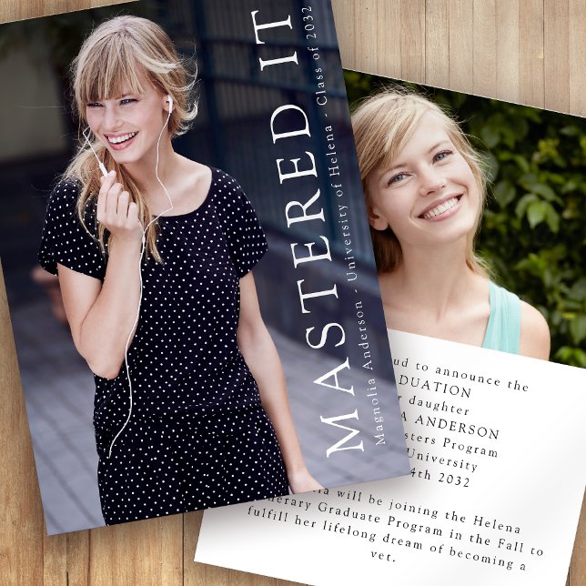 Anúncio de Graduação de Foto de Ti Mastered (Criador carregado)