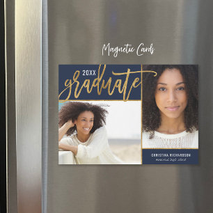 Anúncio de Graduação de Foto do Faux Gold Foil 2