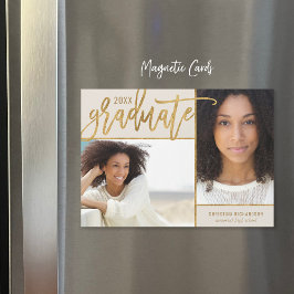 Anúncio de Graduação de Foto do Faux Gold Foil 2