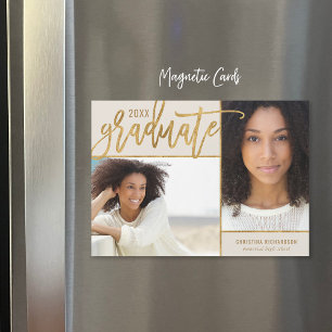 Anúncio de Graduação de Foto do Faux Gold Foil 2