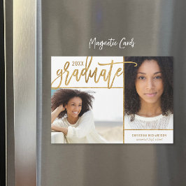 Anúncio de Graduação de Foto do Faux Gold Foil 2