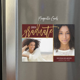 Anúncio de Graduação de Foto do Faux Gold Foil 2