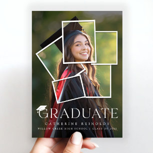 Anúncio de Graduação de Foto do Formando Moderno