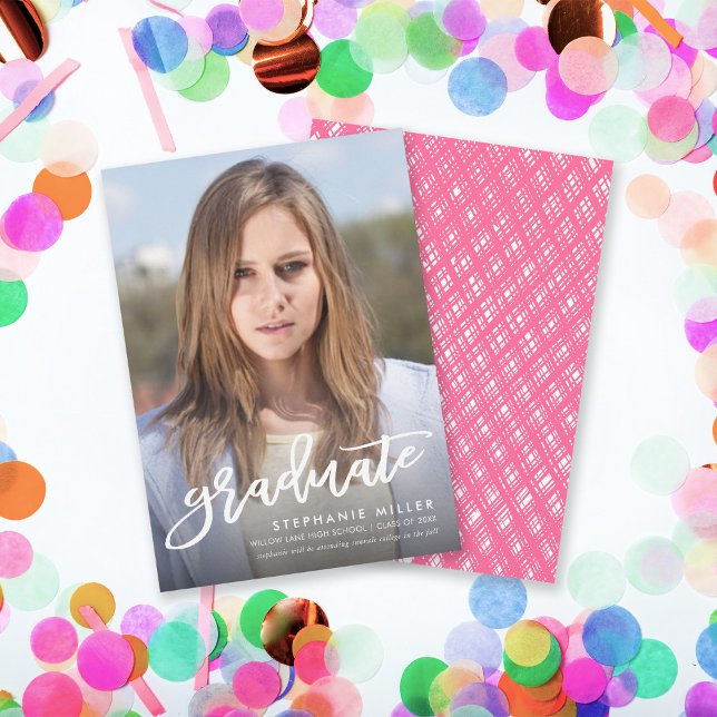 Anúncio de Graduação de Foto do Script de Pincel T (Criador carregado)