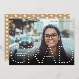 Anúncio de Graduação de Foto Dourada Moderna 2025