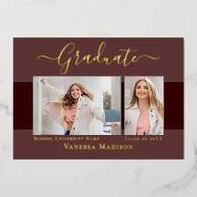 Anúncio de Graduação de Foto Elegante Moderna