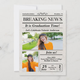 Anúncio de Graduação de Foto em Jornal Moderno