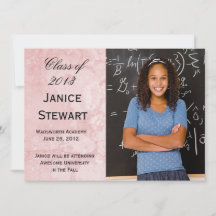 Anúncio de Graduação de Foto em Marble Rosa