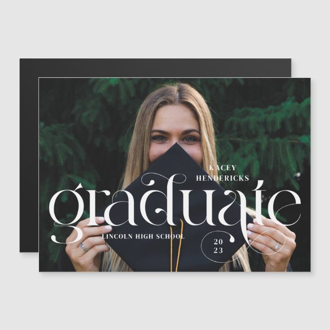 Anúncio de Graduação de Foto em Série de Roteiro M (Frente/Verso)