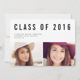 Anúncio de Graduação de Foto em Tipografia Moderna