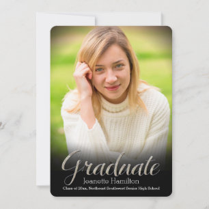 Anúncio de Graduação de Foto em Vignette de Quadro