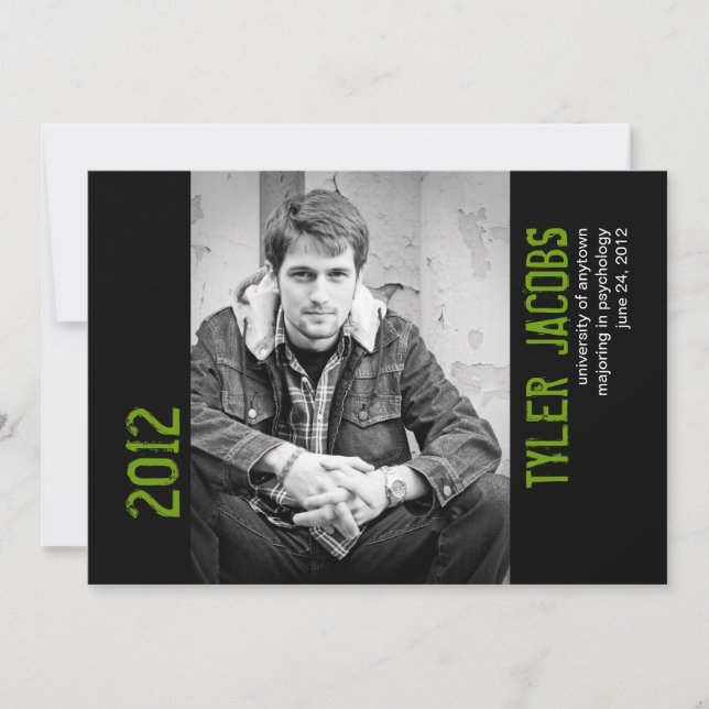 Anúncio de Graduação de Foto Grunge (Frente)