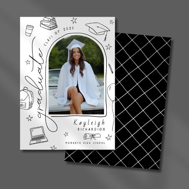 Anúncio de Graduação de Foto Imaginosa Desenhada à (Criador carregado)