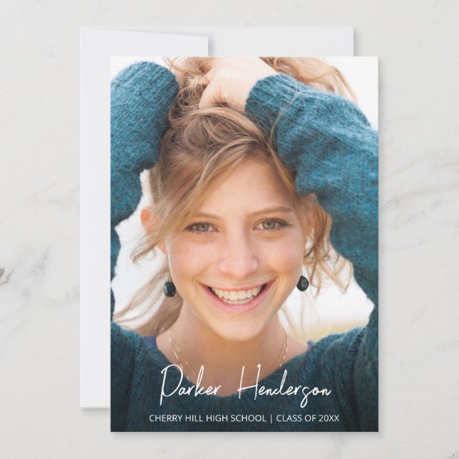 Anúncio de Graduação de Foto Moderna (Frente)