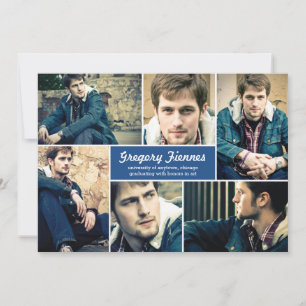 Anúncio de Graduação de Foto Moderno 6 em Azul