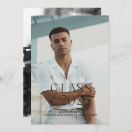 Anúncio de Graduação de Foto Preta Simples Moderna