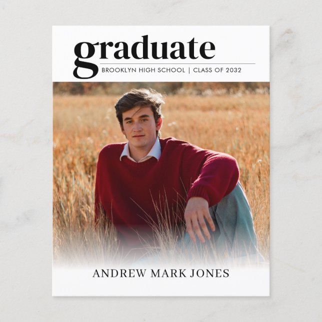 Anúncio de Graduação de Fotografia do Formando 2 E (Frente)