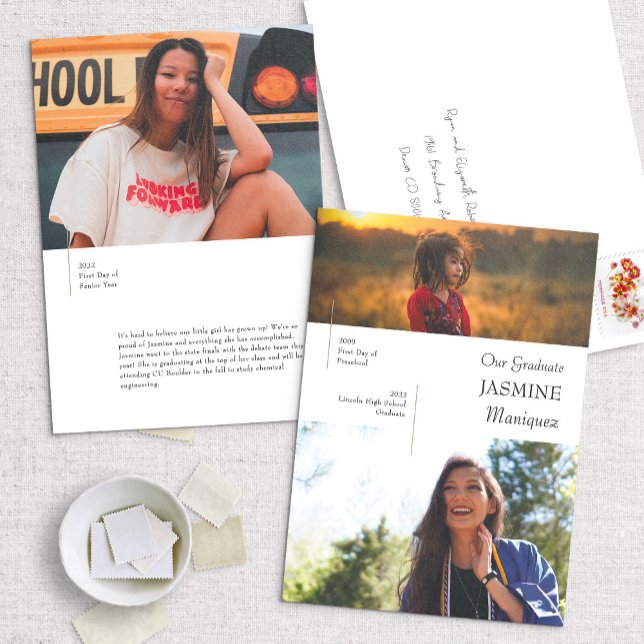 Anúncio de Graduação de Fotografias Moderno E Agor (Criador carregado)