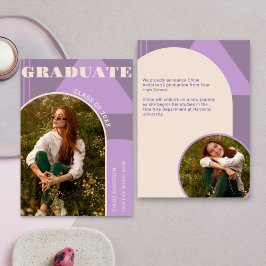 Anúncio de Graduação de Fotografias Purple 2 da Ar
