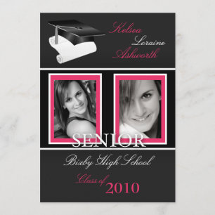 Anúncio de graduação de fotos com Boné e Diploma 5