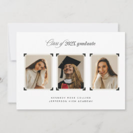 Anúncio de Graduação de Fotos com Cantos de Álbum
