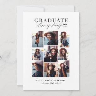 Anúncio de graduação de fotos da classe moderna