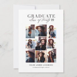 Anúncio de graduação de fotos da classe moderna de