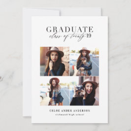 Anúncio de graduação de fotos da classe moderna de