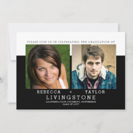 Anúncio de Graduação de Fotos de Irmãos Modernos