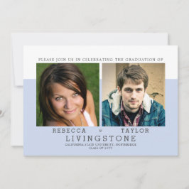 Anúncio de Graduação de Fotos de Irmãos Modernos