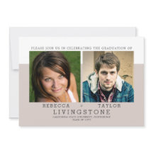 Anúncio de Graduação de Fotos de Irmãos Modernos