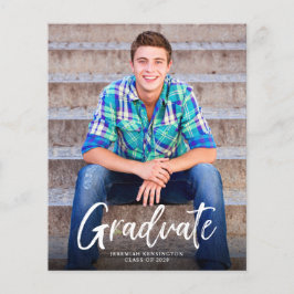 Anúncio de Graduação de Fotos de Script em Negrito