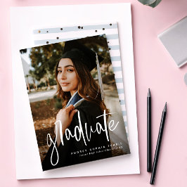 Anúncio de graduação de fotos do formando moderno