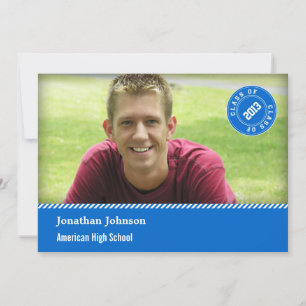 Anúncio de Graduação de Fotos em Carimbo Elegan