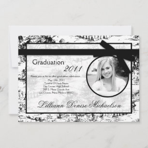 Anúncio de Graduação de Fotos em Toile Preta 5x
