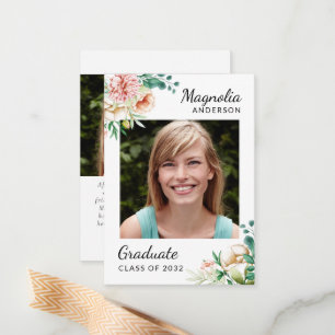 Anúncio de Graduação de Fotos Florais BUDGET