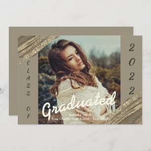 Anúncio de Graduação de Fotos Graduada Verde Doura