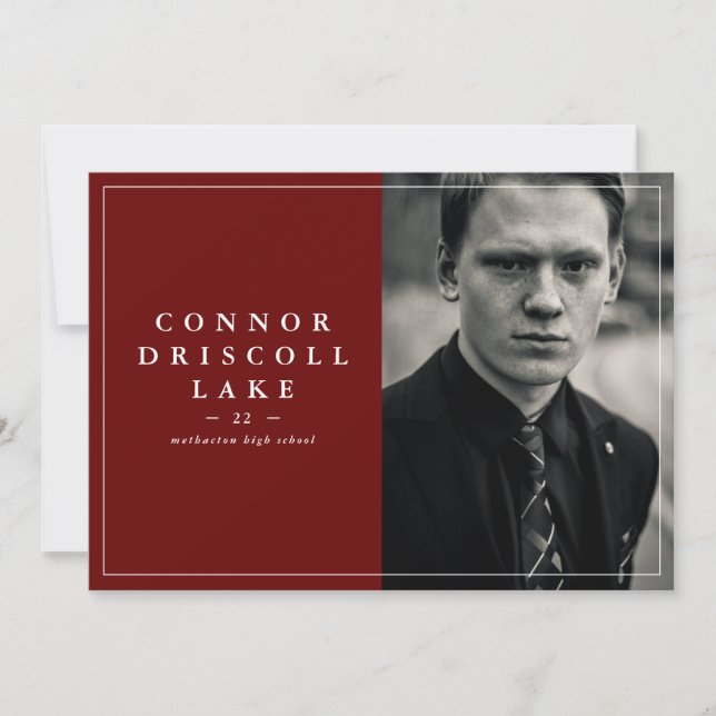 Anúncio de Graduação de Fotos Horizontal Clássica (Frente)