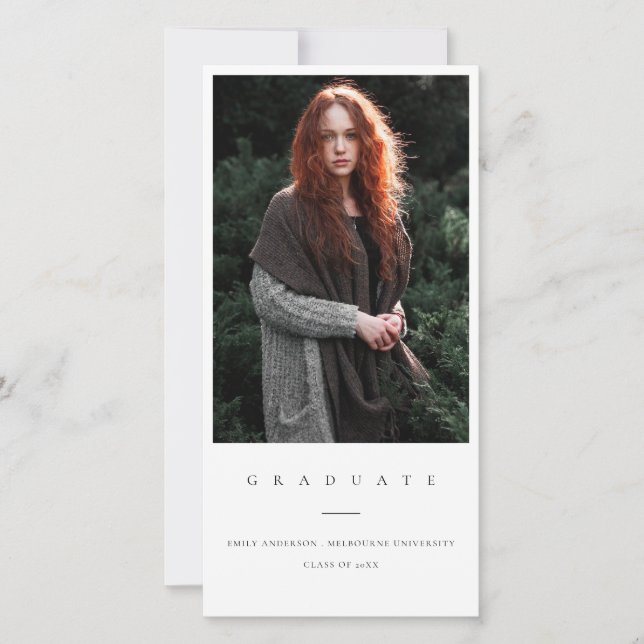 ANÚNCIO DE GRADUAÇÃO DE FOTOS LIMPA MÍNIMA CHIC (Frente)