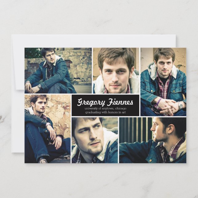 Anúncio de Graduação de Fotos Moderno 6 (Frente)