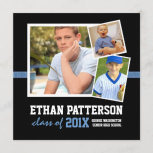 Anúncio de Graduação de Fotos no Esporte 3 Azul Pr