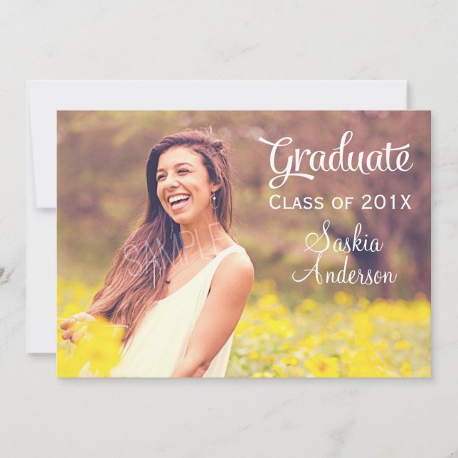 Anúncio de Graduação de Fotos Personalizada (Frente)