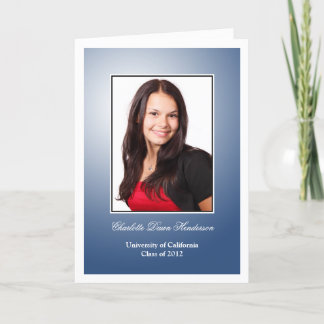 Anúncio de graduação de fotos personalizada azul d